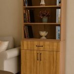 Alin Wood MDF Şifonyer ve Kitaplık Set | MDF Gövde | Ağaç Ayaklar | Şıklıkla Bütünleşen Fonksiyonellik