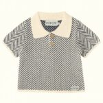 Kokori Kids Triko Polo Yaka | %100 Pamuk | Yumuşak Dokulu | Nefes Alan ve Şık Tasarım-Lacivert Çizgili