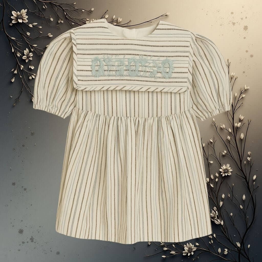kokori-kids-nevin-kiz-cocuk-mavi-cizgili-elbise-2 Kokori Kids Nevin Kız Çocuk Mavi Çizgili Elbise – Klasik Zarafet, Günlük Konfor - Görsel 1